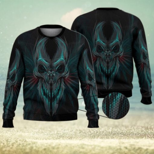 Cool Skull Black 3D Full Print Ugly Sweater Christmas Gift Sweater