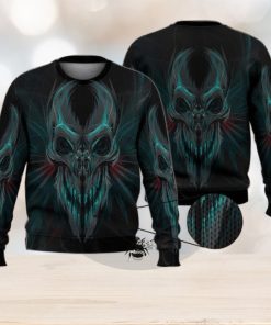 Cool Skull Black 3D Full Print Ugly Sweater Christmas Gift Sweater