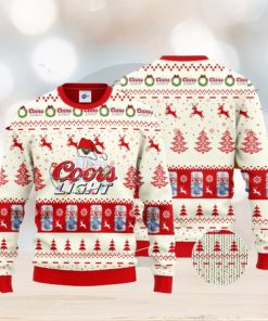 Coors Light Santa Hat Christmas Ugly Christmas Sweater 3D Gift For Men And Women