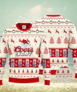 Coors Light Santa Hat Christmas Ugly Christmas Sweater 3D Gift For Men And Women