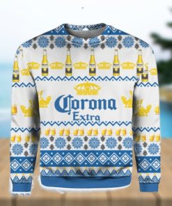 Corona Extra Beer Bottles All Over Print 3D Hoodie T Shirt Christmas Sweater