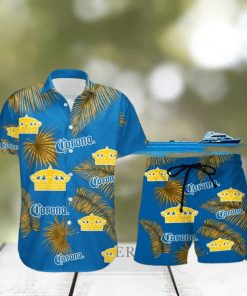 Corona Extra Beer Palm Leaves Tropical Hawaiian Shirt