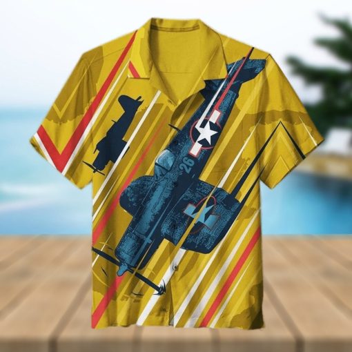 Corsair Airplane America Unisex Hawaiian Shirt