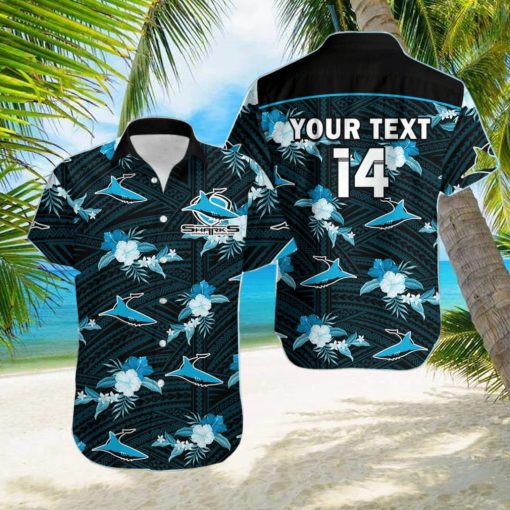 Cronulla Sutherland Sharks Personalized NRL 2023 Tropical Hawaiian Best Gift For Men And Women Fans hawaiian shirt