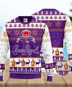 Crown Royal All Over Print Christmas Knitting Ugly Sweater