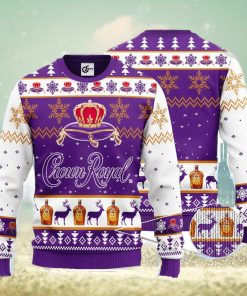 Crown Royal All Over Print Christmas Knitting Ugly Sweater