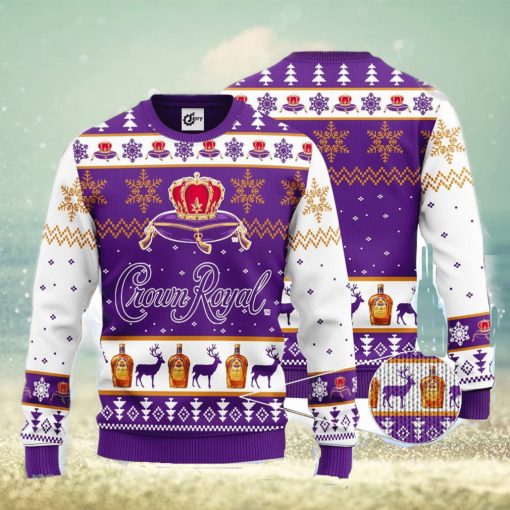 Crown Royal All Over Print Christmas Knitting Ugly Sweater