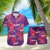 Smirnoff Vodka Mickey Mouse Hibicus Flower Gift Hawaiian Set Shirt