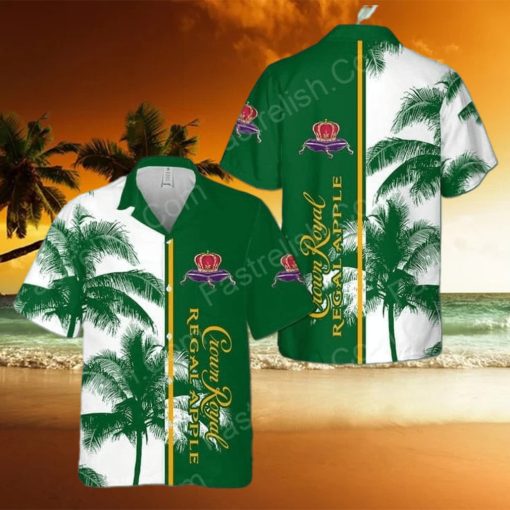 Crown Royal Regal Apple Palm Tree Hawaiian Shirt