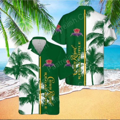 Crown Royal Regal Apple Palm Tree Hawaiian Shirt