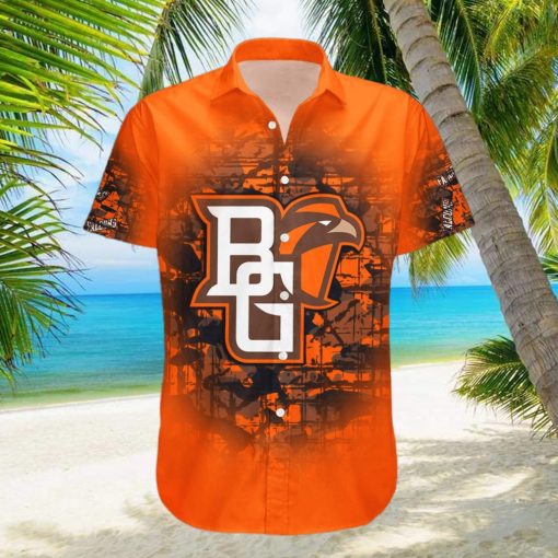 Custom Number And Name Bowling Green Falcons Hawaiian Shirt Camouflage Vintage NCAA Gift For Fans hawaiian shirt