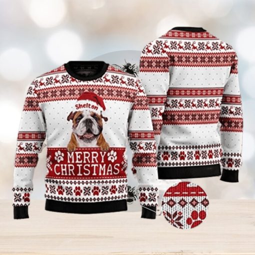 Custom Photo Dog Xmas Ugly Merry Christmas Ugly Merry Christmas Dog Sweater Dog Lovers Shirt