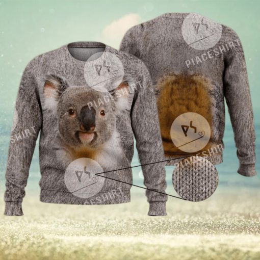 Cute Funny Koala Wild Animal Koala Bear 3D Full Print Ugly Sweater Christmas Gift Sweater