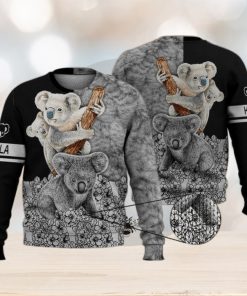 Cute Koala Flower Funny 3D Full Print Ugly Sweater Christmas Gift Sweater