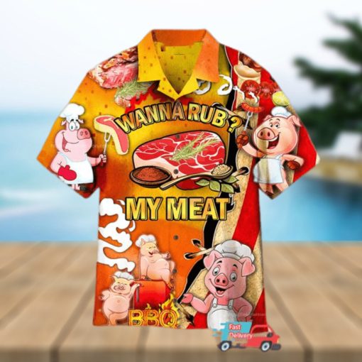 Cute Pig Pictures BBQ Hawaiian Shirts