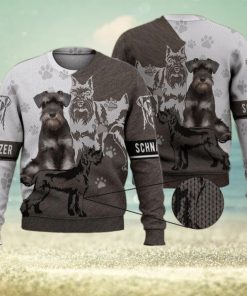 Cute Schnauzer Trending 3D Full Print Ugly Sweater Christmas Gift Sweater