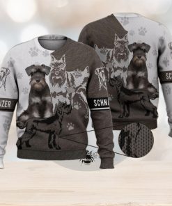 Cute Schnauzer Trending 3D Full Print Ugly Sweater Christmas Gift Sweater