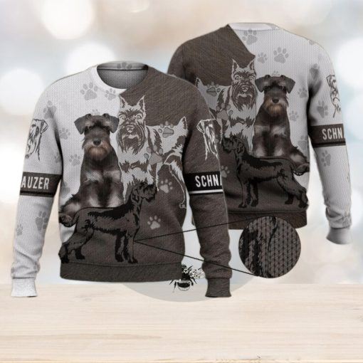 Cute Schnauzer Trending 3D Full Print Ugly Sweater Christmas Gift Sweater