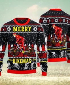 Cycling Lovers Gift Merry Bikemas Ugly Christmas Sweater 3D Gift For Men And Women