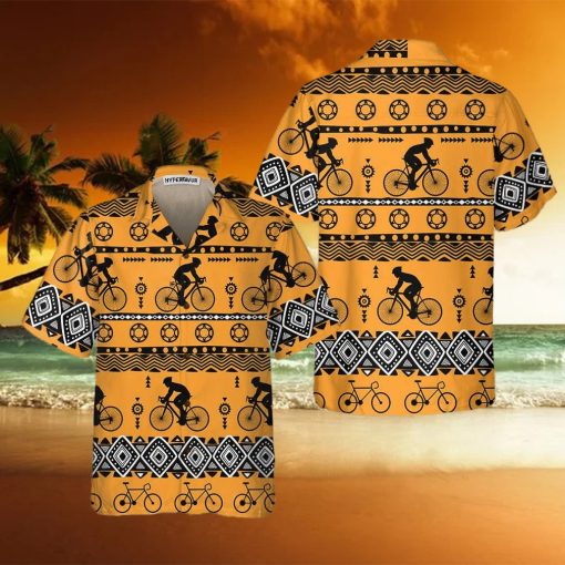 Cycling Tribal Pattern Hawaiian shirt