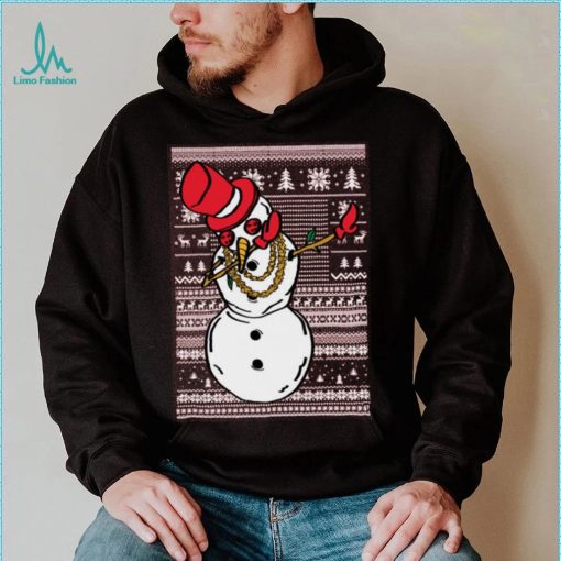 Dabbing Snowman Merry Ugly Christmas Tshirt Unisex Crewneck Graphic Sweatshirt