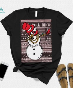 Dabbing Snowman Merry Ugly Christmas Tshirt Unisex Crewneck Graphic Sweatshirt