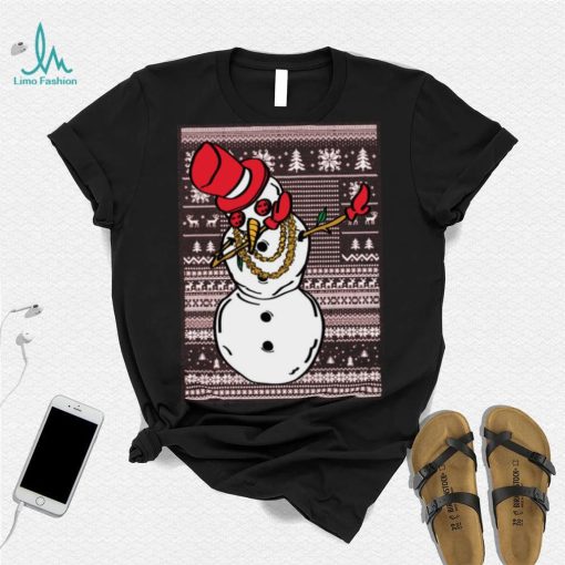 Dabbing Snowman Merry Ugly Christmas Tshirt Unisex Crewneck Graphic Sweatshirt