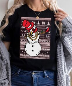 Dabbing Snowman Merry Ugly Christmas Tshirt Unisex Crewneck Graphic Sweatshirt