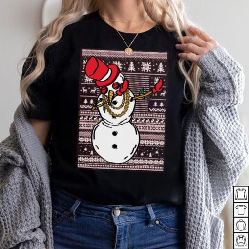 Dabbing Snowman Merry Ugly Christmas Tshirt Unisex Crewneck Graphic Sweatshirt