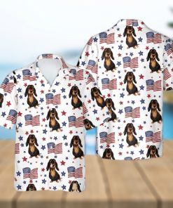 Dachshund American Flag Pattern Trendy Hawaiian Shirt