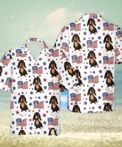 Dachshund American Flag Pattern Trendy Hawaiian Shirt