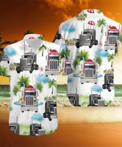 Dad Fathers Day Simple Truck White Hawaiian Shirt