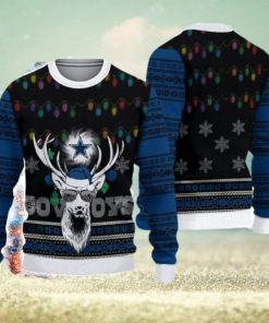 Dallas Cowboys Deer Funny Ugly Christmas Sweater 3D Gift For Fans