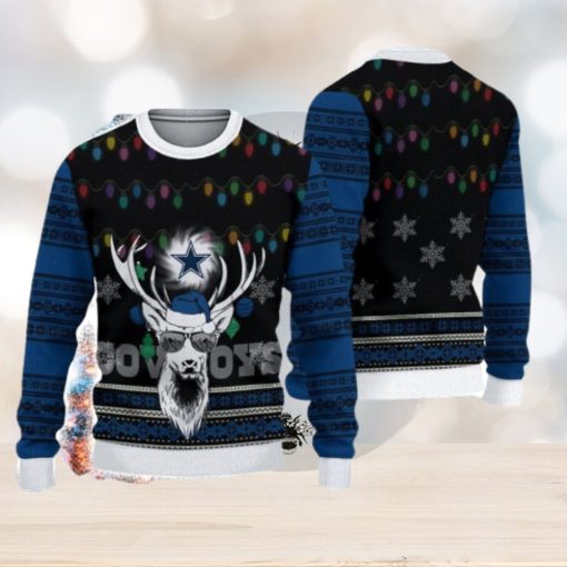 Dallas Cowboys Deer Funny Ugly Christmas Sweater 3D Gift For Fans