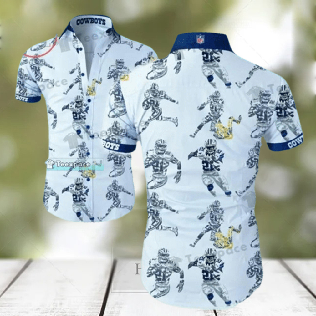 Dallas Cowboys Mens Hawaiian Shirts Summer Casual Button Down