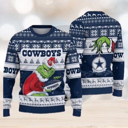 Dallas Cowboys Grinch Stolen Ugly Christmas Sweater Football Fan – Dallas Cowboys Christmas Sweater