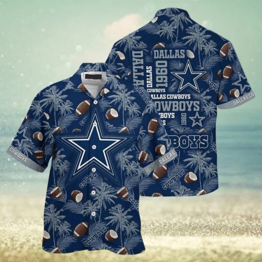 Dallas Cowboys Hawaiian Shirt Coconut Tree Pattern All Over Print