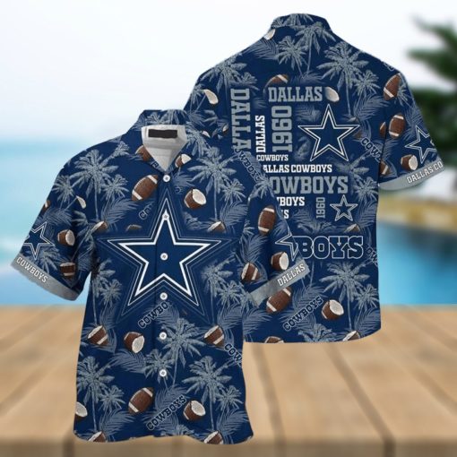 Dallas Cowboys Hawaiian Shirt Coconut Tree Pattern All Over Print