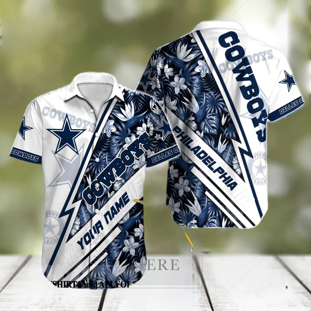 Dallas Cowboys Fish Pineapple Pattern Summer Hawaiian Shirt - Limotees