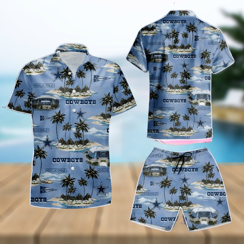 Dark Blue Dallas Cowboys Hawaiian Shirt - Limotees