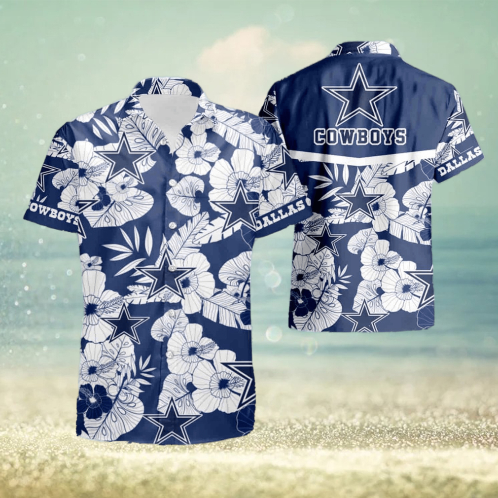 Dallas Cowboys Mens Hawaiian Shirts Summer Casual Button Down - Limotees