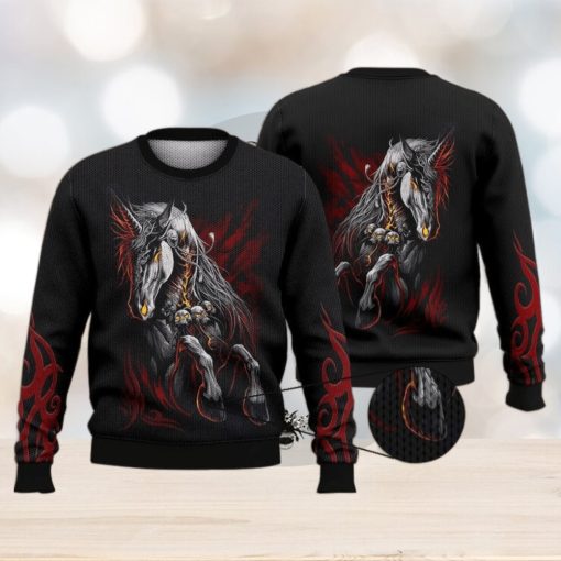 Dark Unicorn Men Women 3D Full Print Ugly Sweater Christmas Gift Sweater