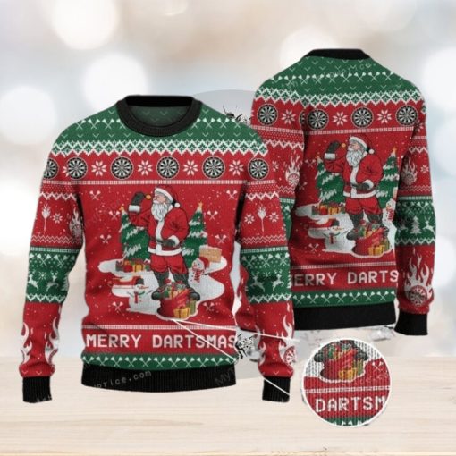 Dart Lovers Gift Merry Dartsmas Womens Ugly Sweater