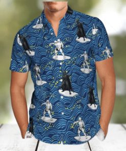 Darth Vader And Stormtrooper Surfing Star Wars Hawaiian Graphic Print Short Sleeve Hawaiian Shirt