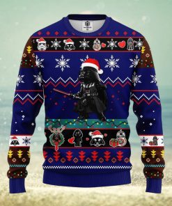 Darth Vader Blue 1 Thanksgiving Women Mens Ugly Christmas Sweater