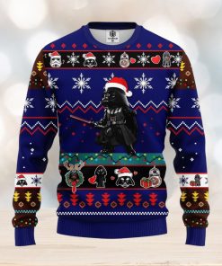 Darth Vader Blue 1 Thanksgiving Women Mens Ugly Christmas Sweater