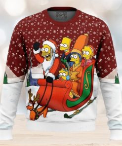 Dashing Through The Snow The Simpsons Womens Ugly Sweater