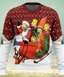 Dashing Through The Snow The Simpsons Womens Ugly Sweater