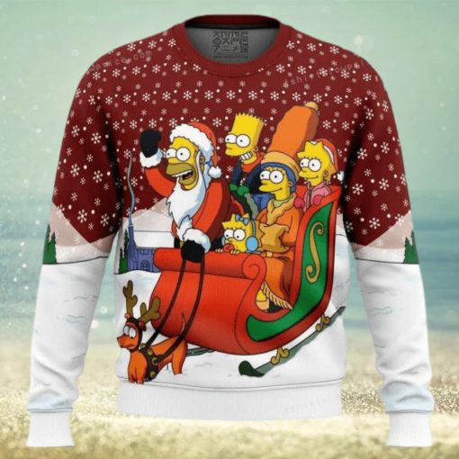 Dashing Through The Snow The Simpsons Womens Ugly Sweater