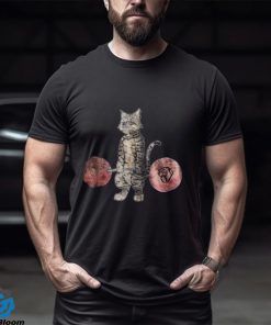 Deadlifting Tabby Cat T Shirt